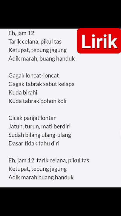 Kuda Laka Loli Jam 12 tarik celana pikul tas lirik #viral #ntt #maumere #lagu #tiktok