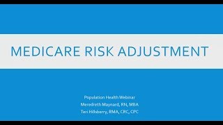 Medicare Risk Adjustment 20181205