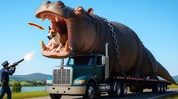 Heroic Rescue Team Saves Innocent Dog from GIANT Hippo Attack