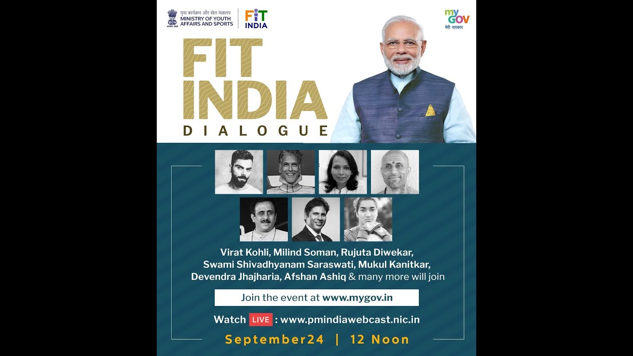 PM Sh. Narendra Modi's interaction with fitness icons on Fit India Dialogue