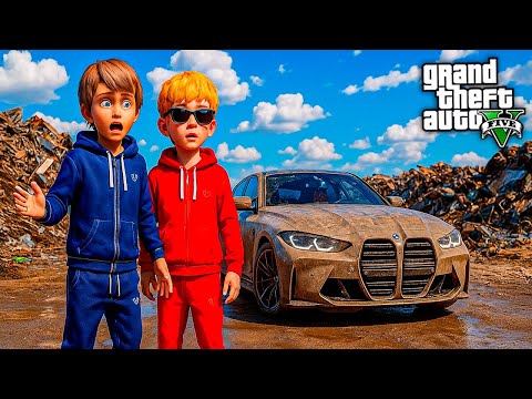 ГРИША И ВИТЯ ОПЕР КУПИЛИ БИТУЮ BMW M3 G80 СО СВАЛКИ ЖИЗНЬ ПЕРЕКУПА В GTA 5