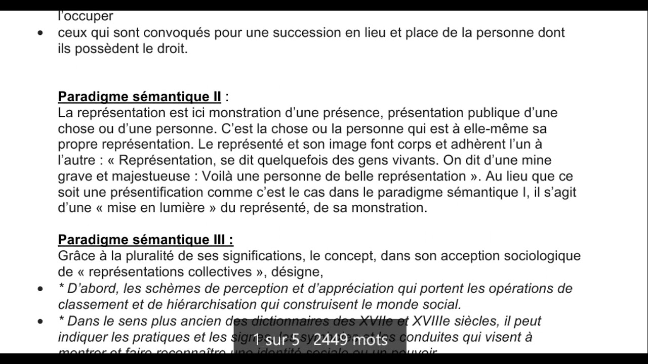 Introduction à l' étude de Droit _ La notion de représentation