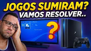 🔥RESOLVER PROBLEMA DOS JOGOS SUMIREM NO PS4 , AO RECRIAR BANCO DE DADOS. 