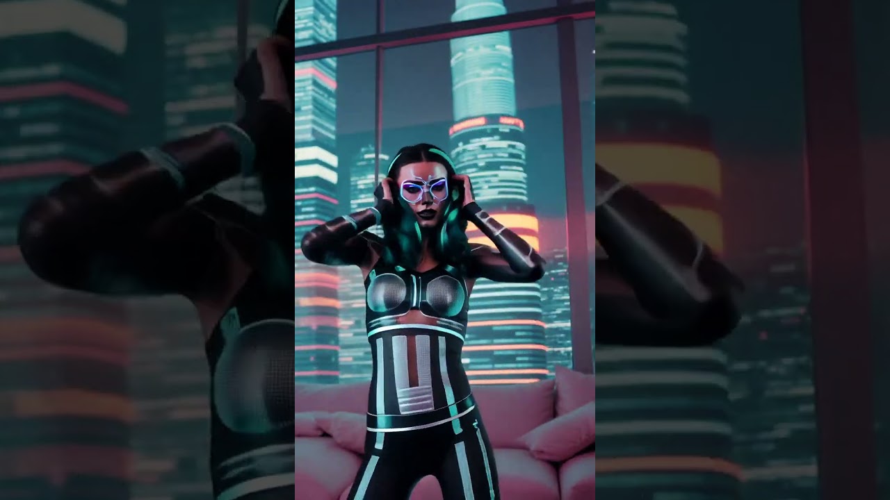 Cyberpunk Dance Queen – Futuristic Moves in Neon Lights! 🔥💃 