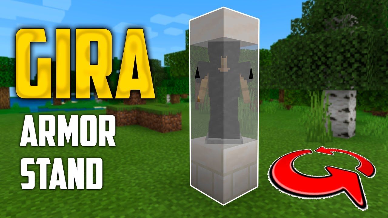 CÓMO GIRAR EL SOPORTE DE ARMADURAS EN MINECRAFT BEDROCK - YouTube