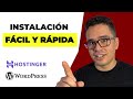 Cómo INSTALAR WORDPRESS en HOSTINGER Fácil y Rápido (2025)