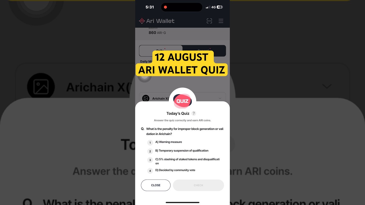 12 August Ari Wallet Quiz Answer Ari Wallet Quiz Today | Ari Wallet  Today Quiz Answer Ari Wallet