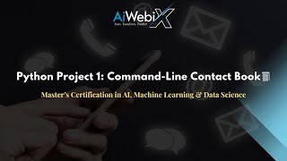 Live Python Project 1: Command Line Contact Book | AiWebix | Data Science Course