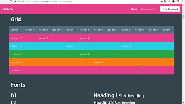 Charcoal - Free Bootstrap Theme Preview