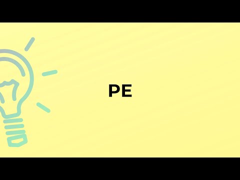 What is the meaning of the word PE?