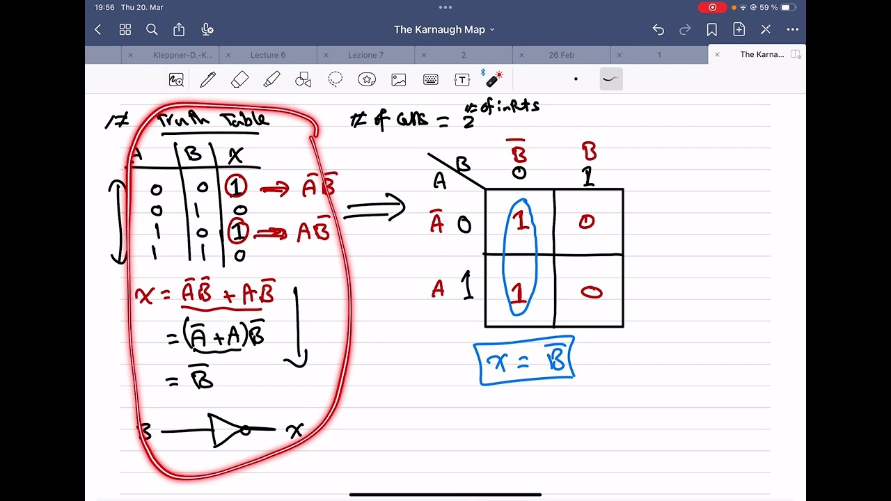 Karnaugh Map 1 | Logic Circuits | الدوائر المنطقية | تبسيط الدوائر المنطقية مع خريطة كارنوف 1