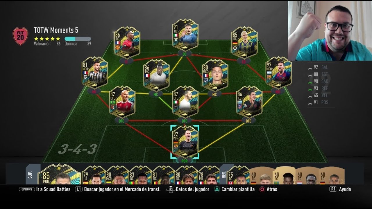 Recompensas fut champions TOTW Moments 5