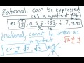 Rational and Irrational Numbers