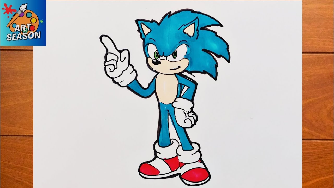 How to Draw Sonic Step by Step - Sonic 3 - YouTube