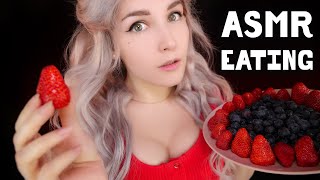 ASMR Eating  🍓🍇 Strawberry and Blueberry (Eating Sounds)