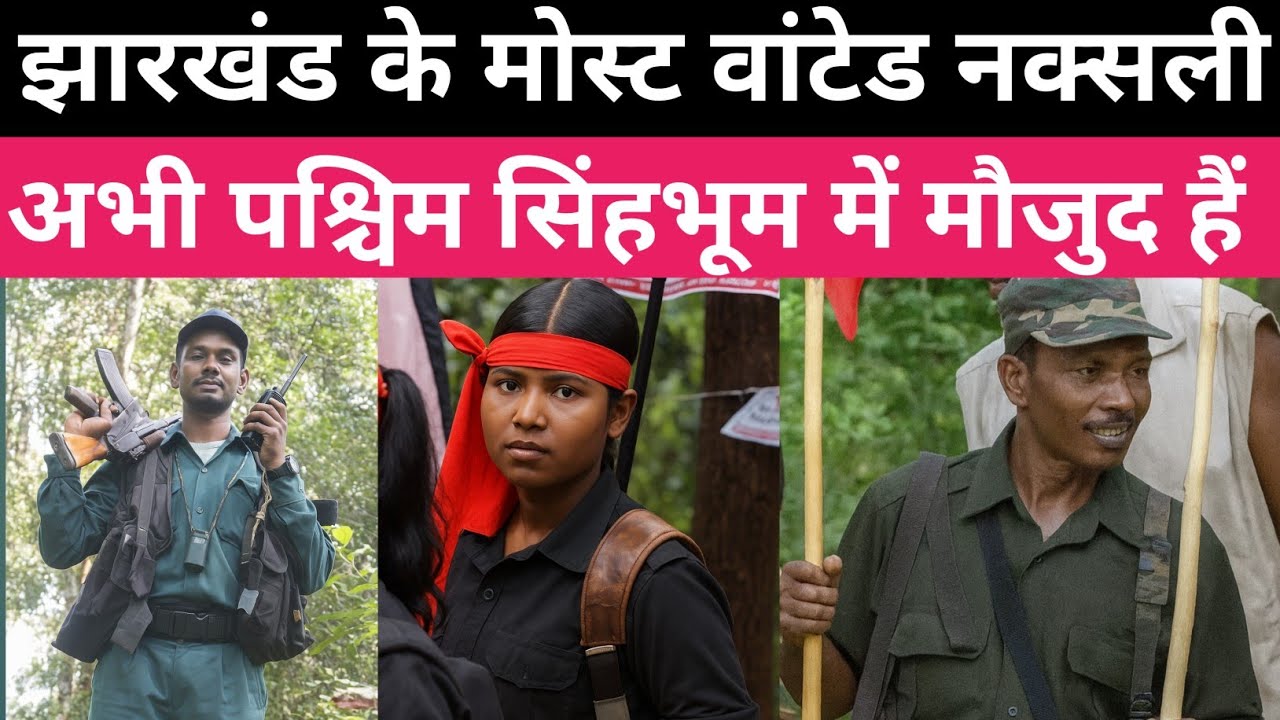 झारखंड के मोस्ट वॉन्टेड  इनामी नक्सल, पुलिस ने जारी किए नंबर । चाईबासा 