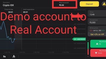 How to switch demo account to real account in binomo mobile app