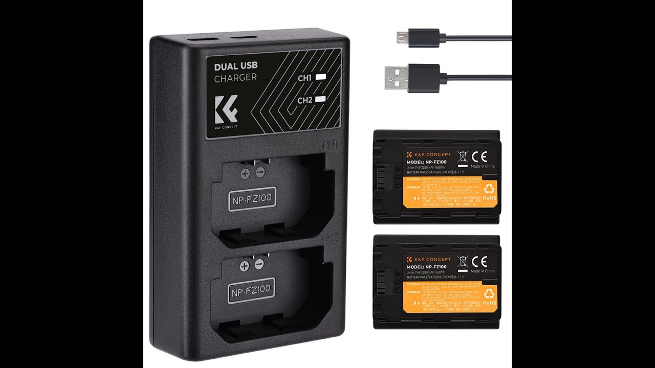 NPFZ100 battery and dual slot battery charger kit YouTube