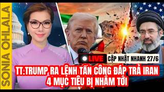 BREAKING - President Trump orders retaliatory strike on Iran, 4 targets hit