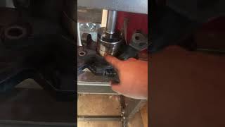 Press wheel bearing into knuckle