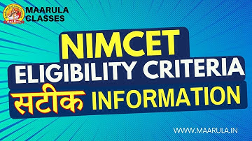 NIMCET ELIGIBILITY CRITERIA | FULL DETAILS IN ONE VIDEO