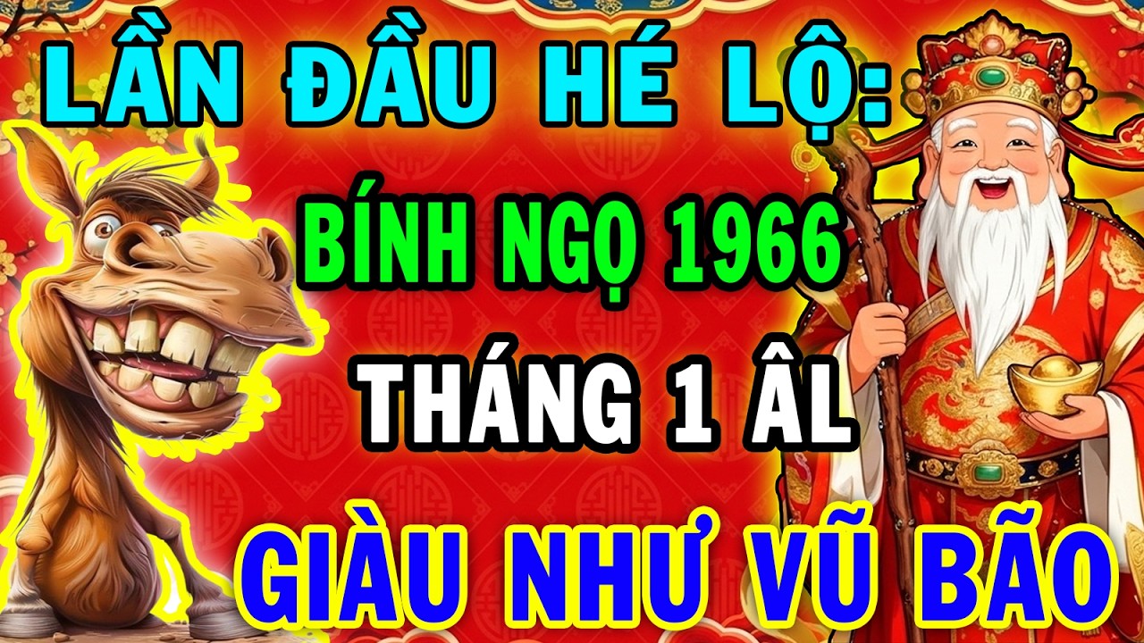SỰ THẬT CHẤN ĐỘNG Bính Ngọ 1966,Số Mệnh Phú Quý Tiền Về Ầm Ầm Cực Giàu,Tháng 1 ÂL