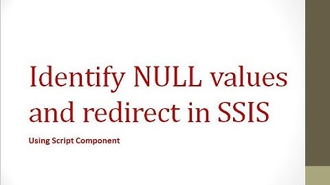 Redirect rows with NULL values using SSIS