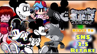 Mickey Mouse || Fnf React To Sunday Night - SNS 2.5 Retake (Update) (FNF/Creepypasta) (Part 1)