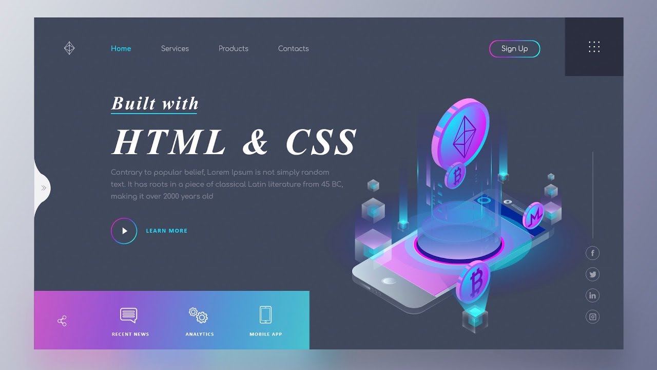 websites with html and css