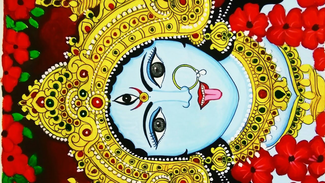 A Beautiful Drawing And Painting Of Lord Krishna Youtube