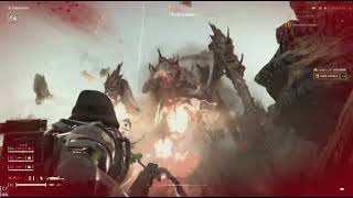 Helldivers 2 Belt fed GL vs a Titan