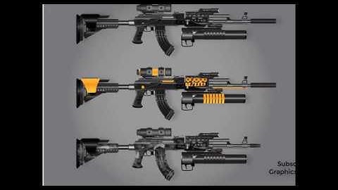 Making A Modified AK47 | AKM | Gun |weapons |Modern Weapons |adobe illustrator | graphics Groot|NCS