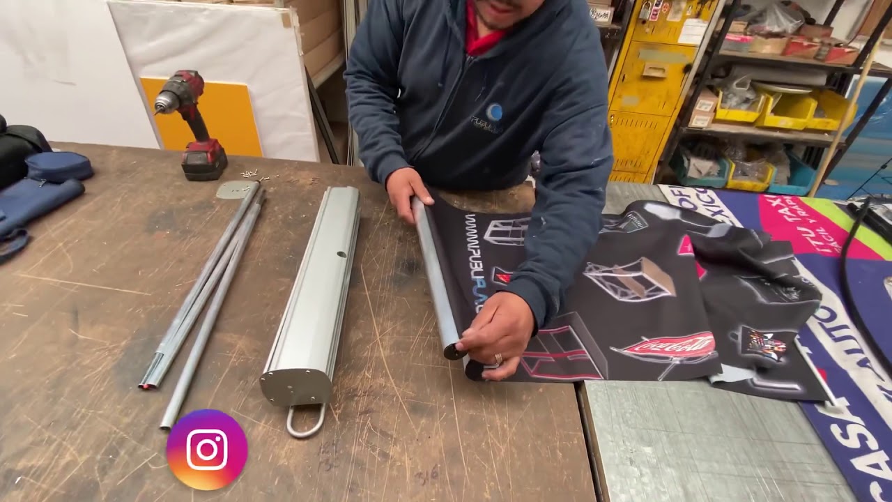 Cómo Armar tu Roll Up con Tela sarga