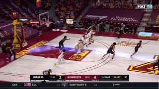Minnesota at Rutgers | B1G Basketball | First Half Highlights