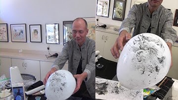 Lesson 54 Part 2-2 Monoprinting Techniques with Plexiglass for  Landscape