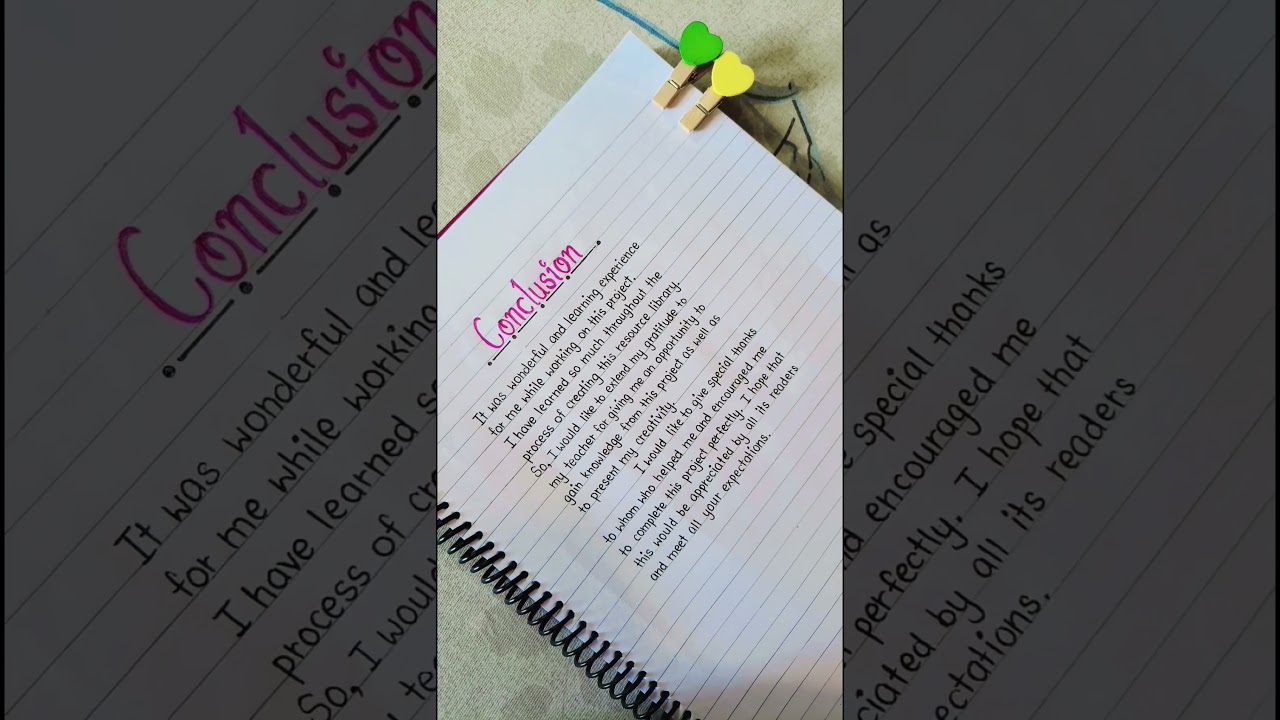 Conclusion for projects |Conclusion for school projects #project#conclusion#preface #acknowledgement