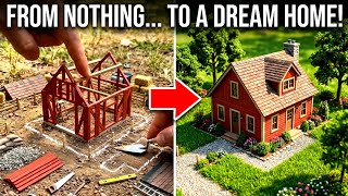 Building a Realistic Miniature House from Scratch | Amazing Tiny House Construction