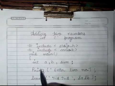 C program me do number ko kaise add kare/ How  to add two number in C program