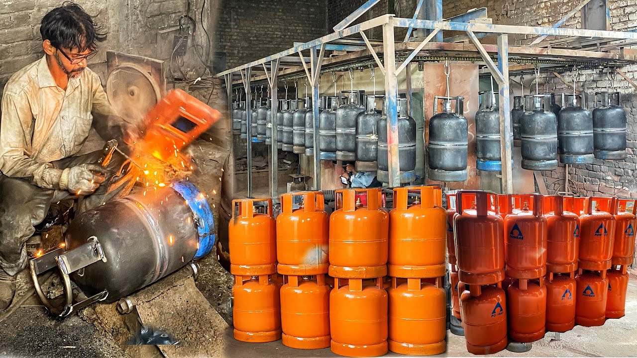 How to Making High Quality LPG Gas Cylinder // Production of Red Lpg