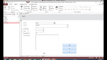 MS Access 2013 background colour