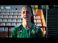 Goalscorers Sarah McFadden & Chloe McCarron react to victory in Spain