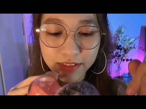 ASMR Bugs, Water Globe , Lipstick Mouthsounds , Hair Brushing , Bath Sponge With Tape ( Stream Cut )