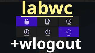 labwc wayland-compositor with wlogout and xfce4-panel works well! - Debian forky linux-kernel 7.0