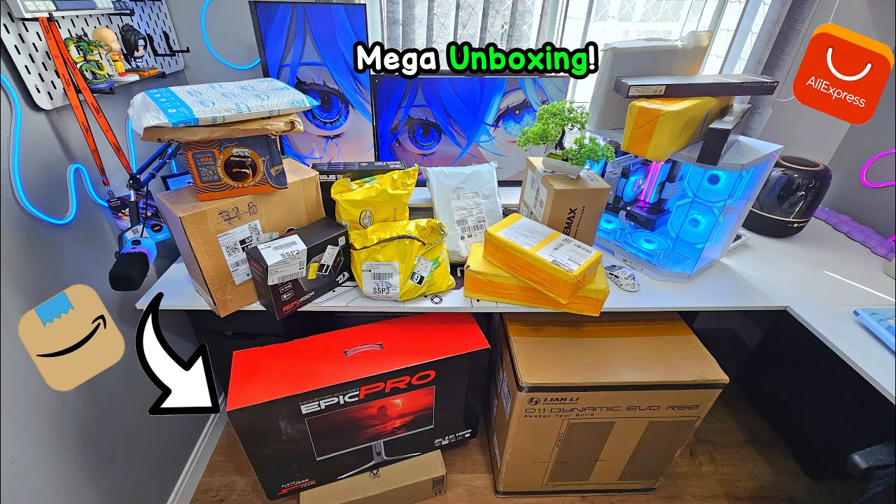 Mega Unboxing do Meu novo PC GAMER dos Sonhos (Amazon Prime day e Aliexpress!)