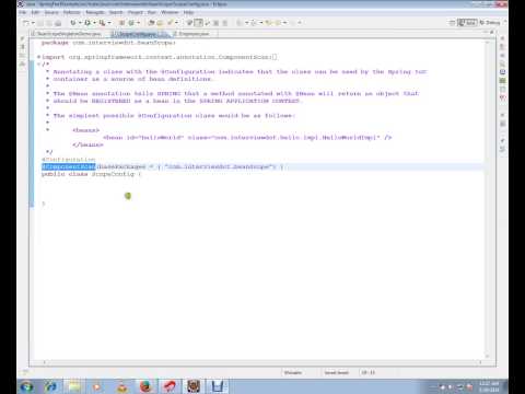 SPRING FRAMEWORK @SCOPE ANNOTATION SINGLETON DEMO
