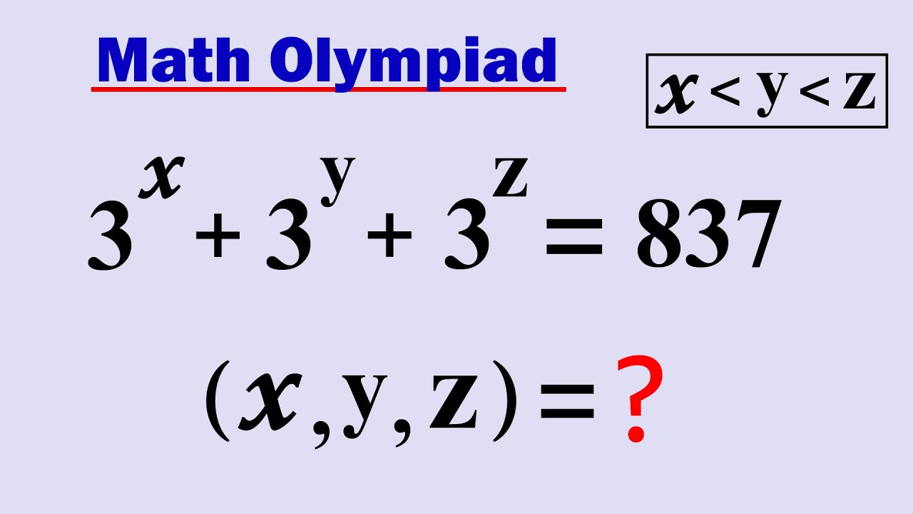 Math Olympiad | A Nice Exponential Problem | VIJAY Maths - YouTube