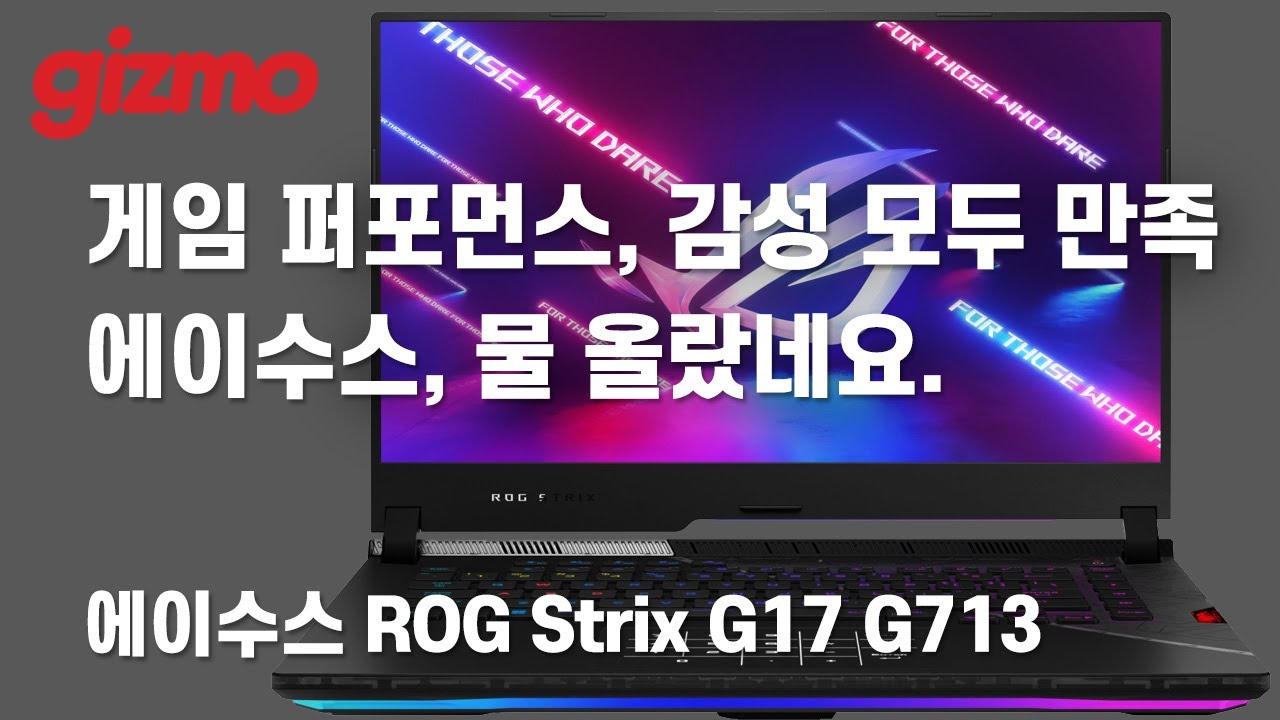 게임 퍼포먼스, 감성 모두 만족. 에이수스 물 올랐네요. ROG 스트릭스 17 G17
