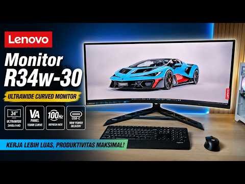 Unboxing Lenovo Monitor R34w-30