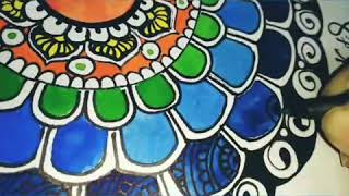 Details Mandala detailing techniques 💚mandala series 3 of 50  with Kriti Saxena Guide