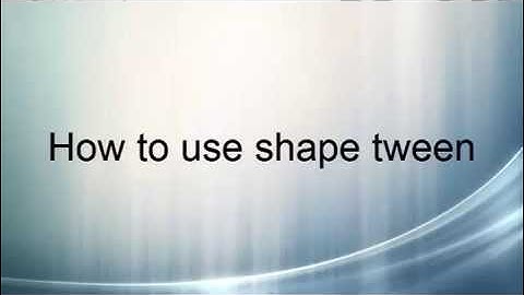 How to use shape tween on Adobe Flash Professional